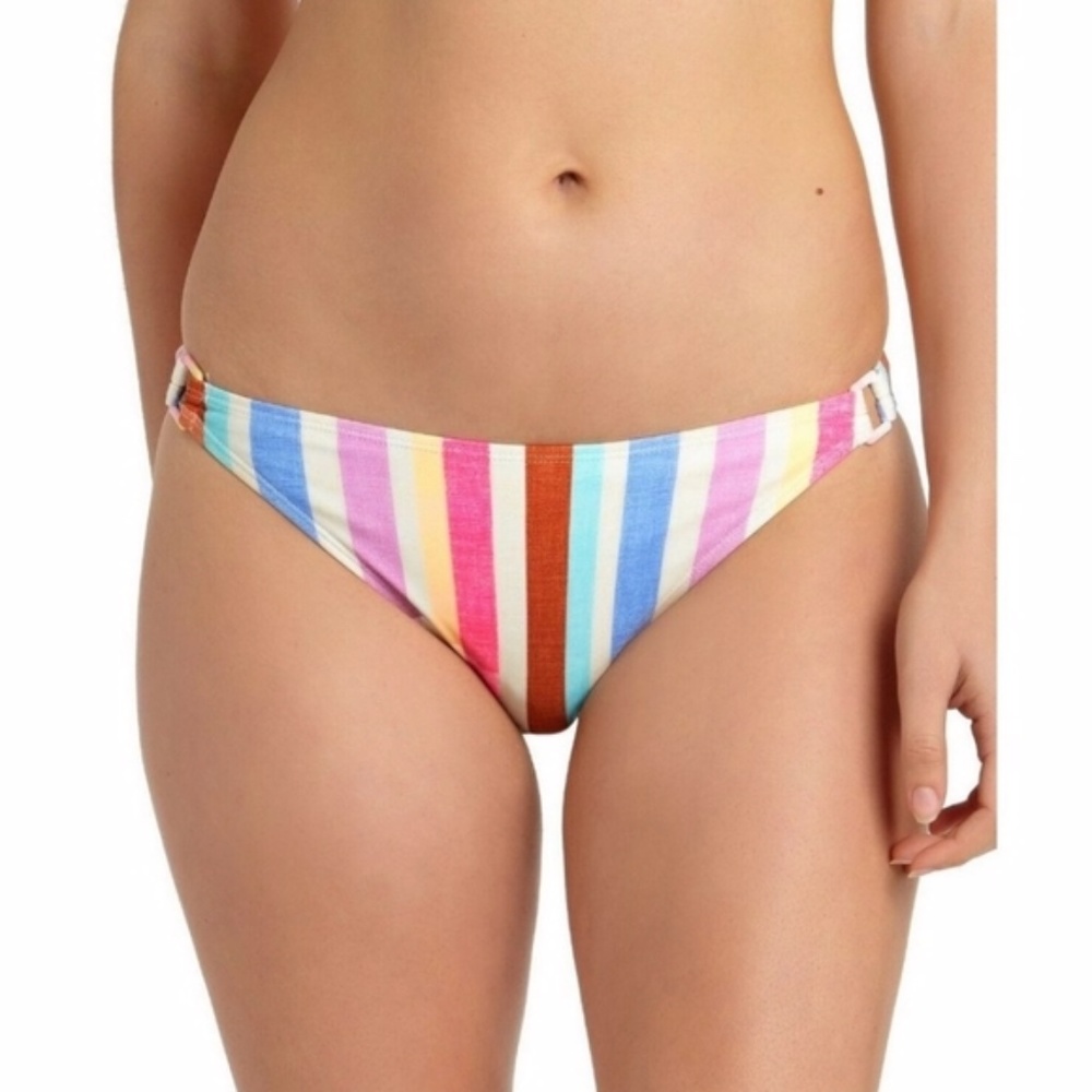 Women's California Waves Women's Striped Bikini Bottom, NWT